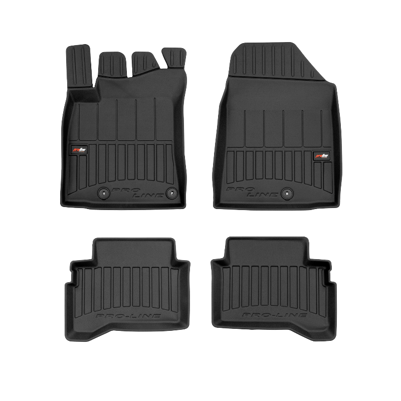 Tailored Black Rubber Floor Mats For Hyundai Ioniq Hybrid (2016-Onwards) - Front & Rear Set