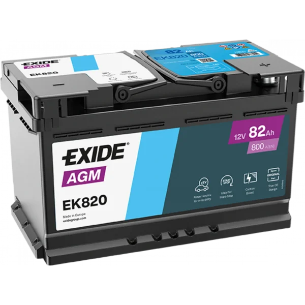 EXIDE EK820 82Ah 800A (EN) AGM akumuliatorius